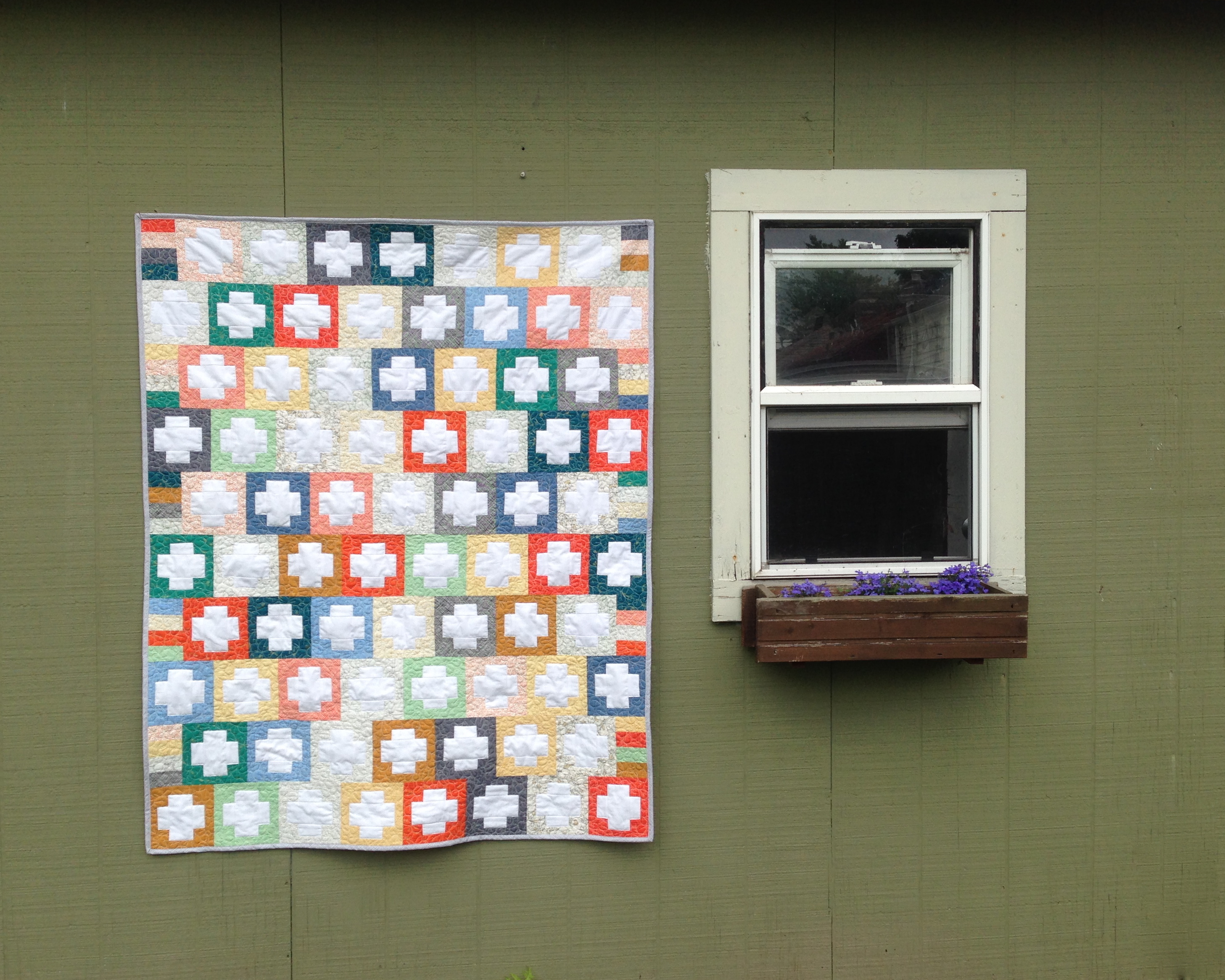 July’s Quilt of the Month, Cluck Cluck Sew’s “Inside out” In
Botanics.